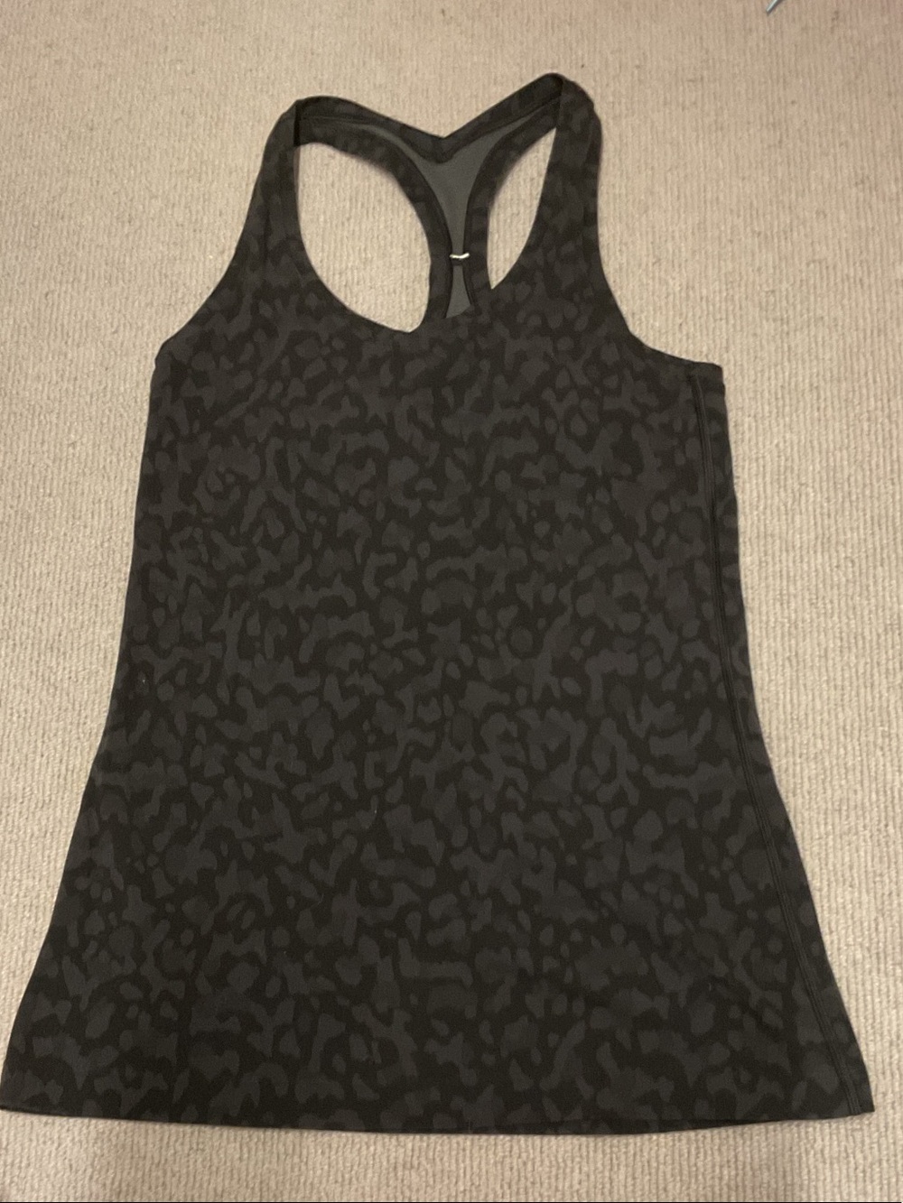 lululemon athletica Black Leopard-Print Racerback Tank